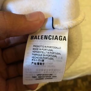 White Balenciaga Hoodie